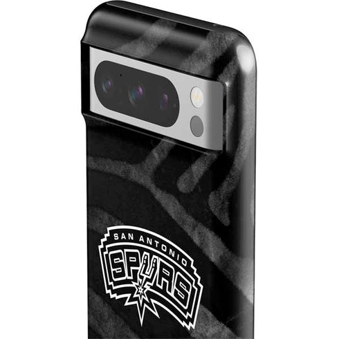 NBA San Antonio Spurs Black Animal Print Google Pixel 8 Pro Impact Case
